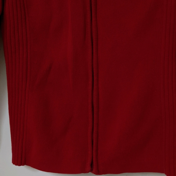 TOMMY HILFIGER Red Sweater Track Jacket - Picture 9 of 15